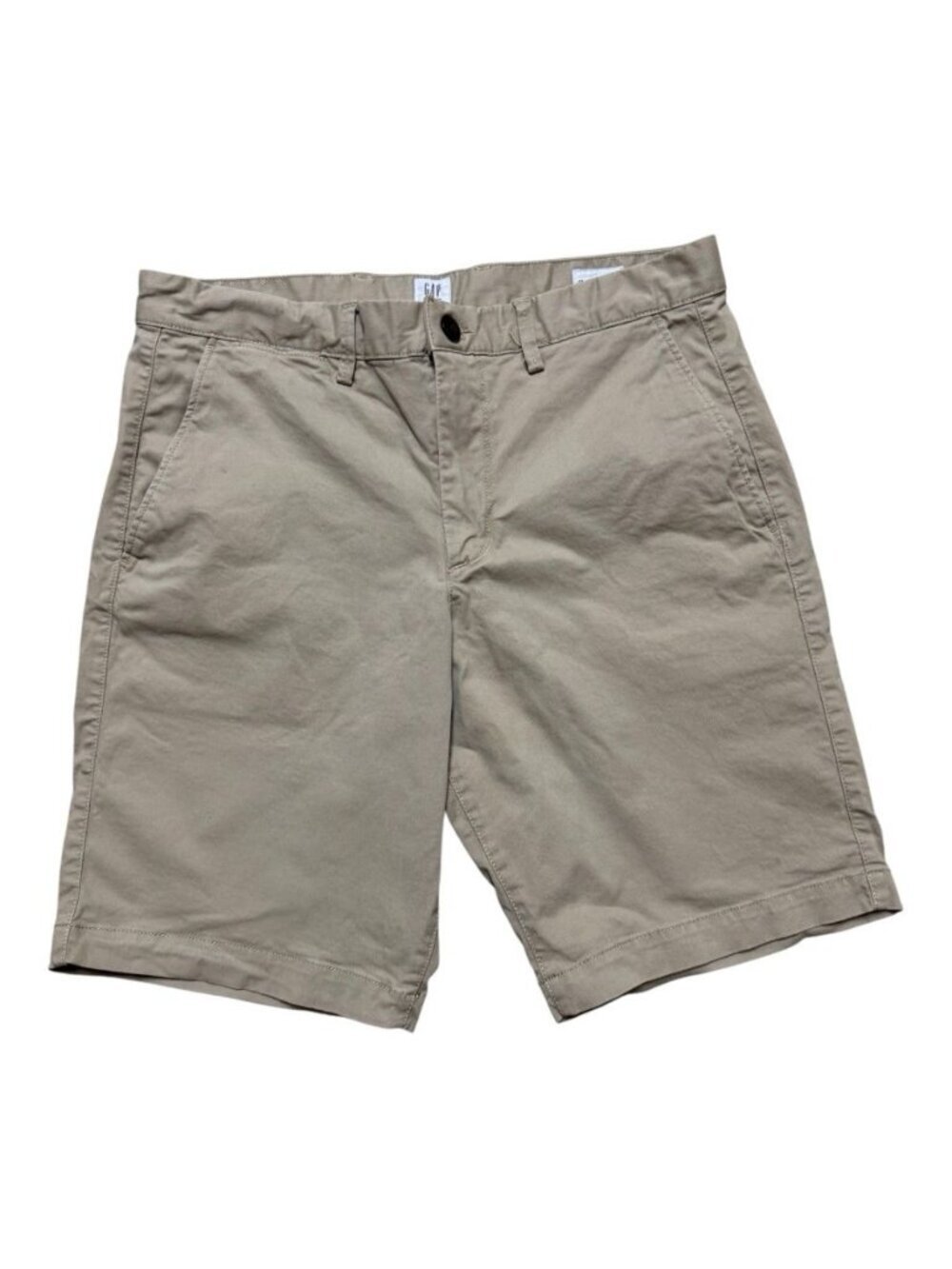 Gap For Good Men’s Khaki Chino Shorts Size 31 Beige Casual Flat Front